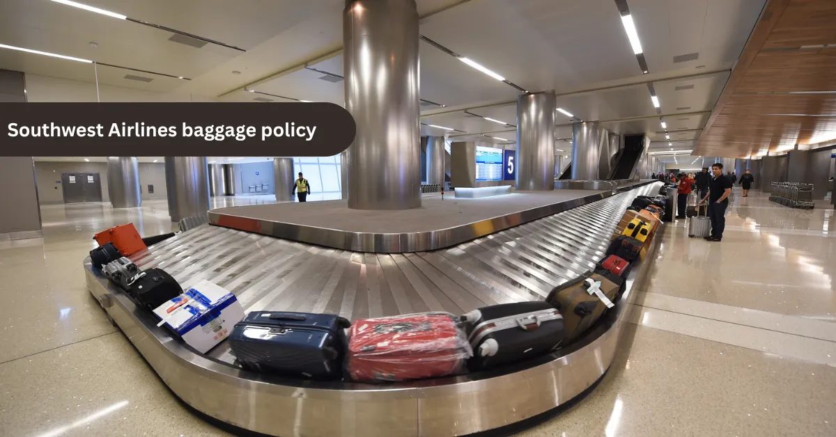 Southwest Airlines baggage policy check-in counter with two free checked bags