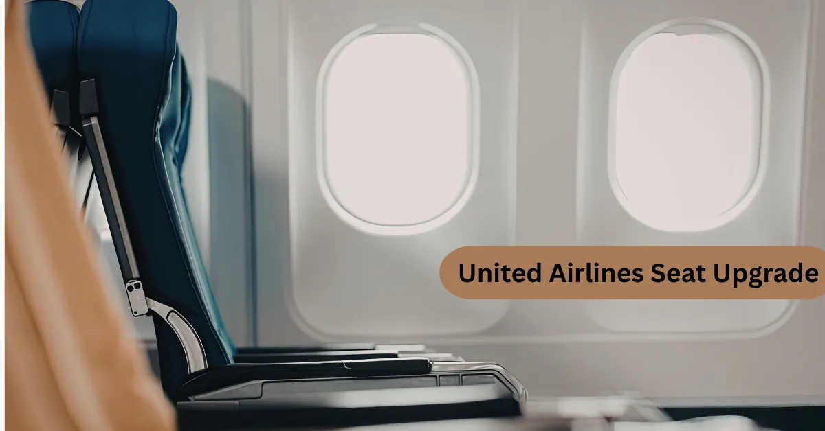 United Airlines seat upgrade showing business class seats and premium cabin experience